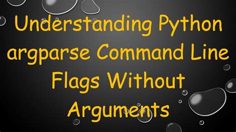 Python argparse command line flags without arguments