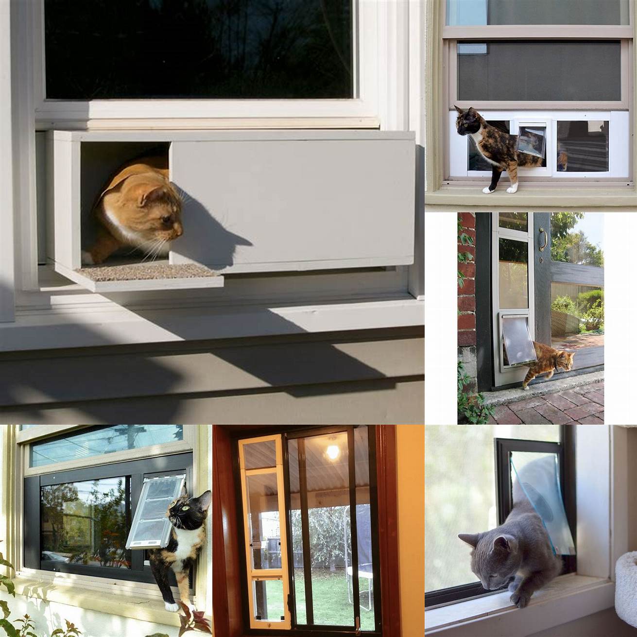 Q Do cat doors for sliding windows come in different sizes
