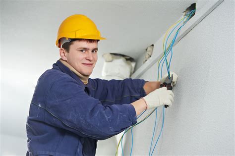 Qualified Electrician on Construction Site