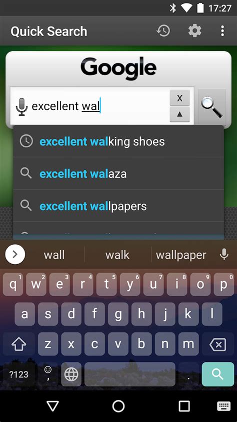 Quick Search Widget