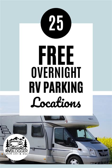 RV parking locations