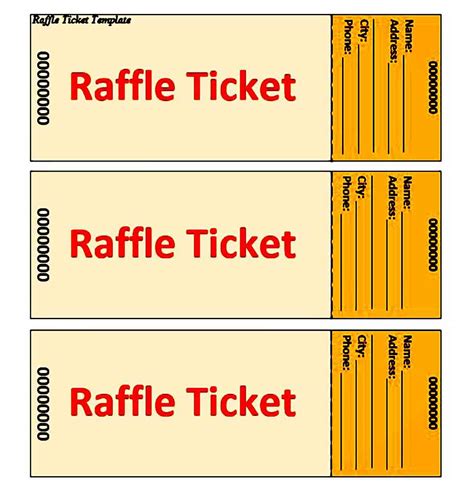 Raffle Tickets Template