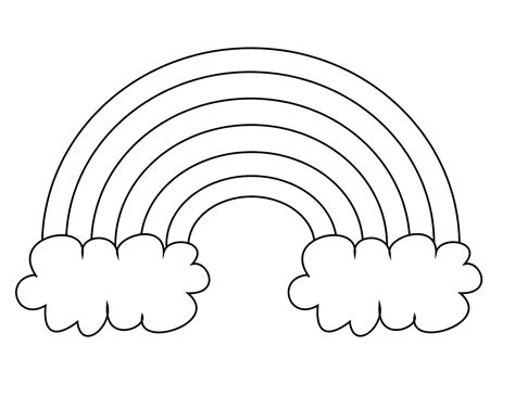 Rainbow Coloring Page Printable Free