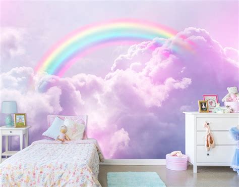 Rainbow Wallpaper Bedroom