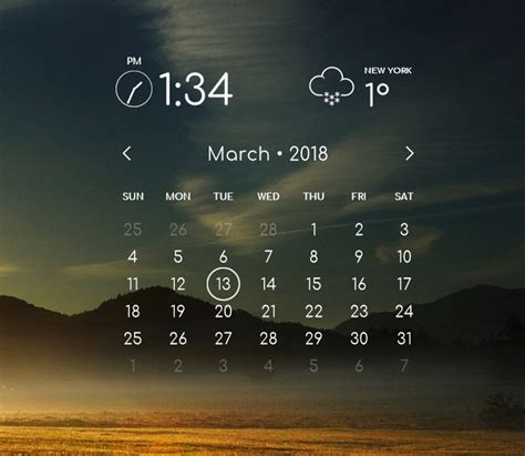 Rainmeter Calendar Skin