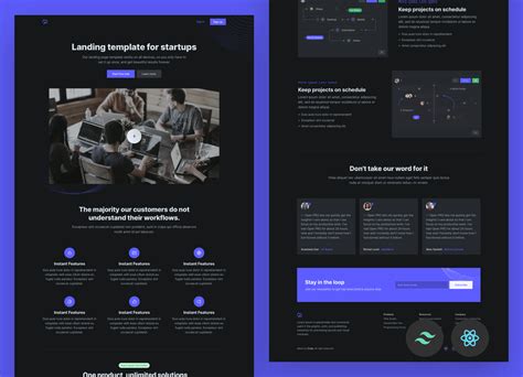 React Landing Page Template Free