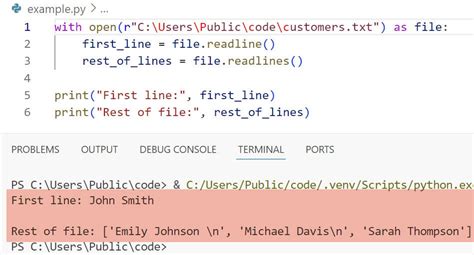 Read only the first line of a file