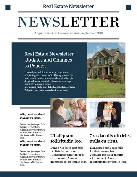Real Estate Agent Newsletter Template