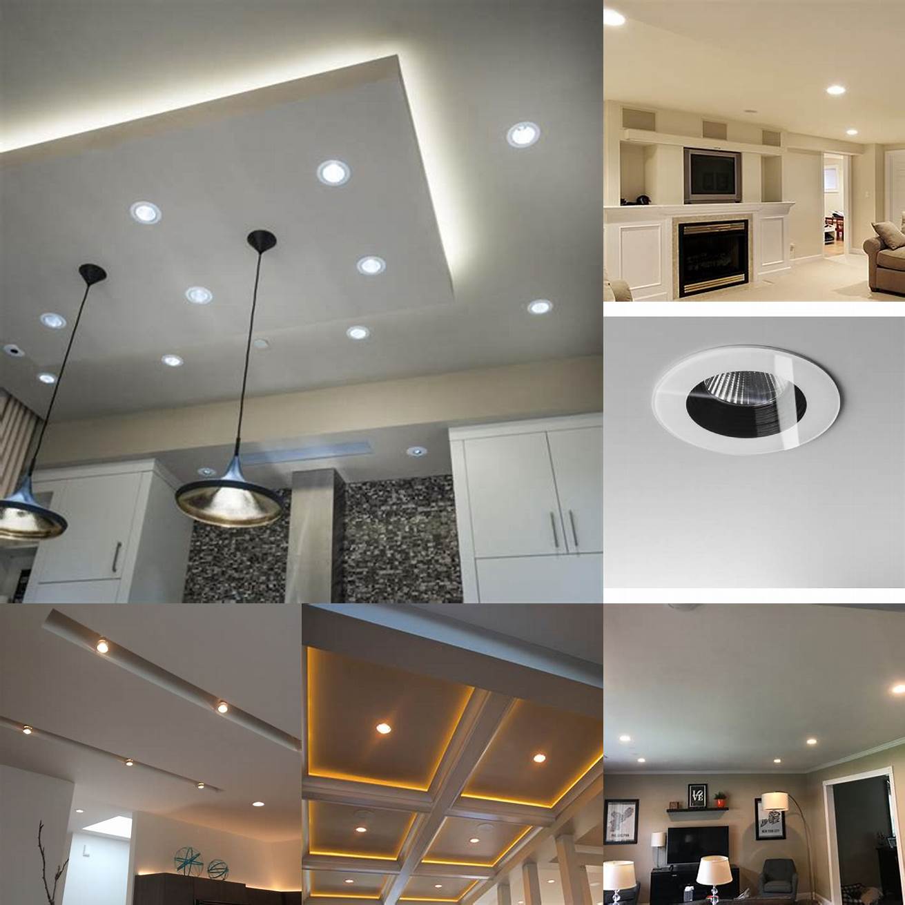 Recessed lighting provides a clean modern look and is great for general lighting