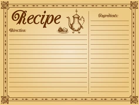 Recipe Card Template Free