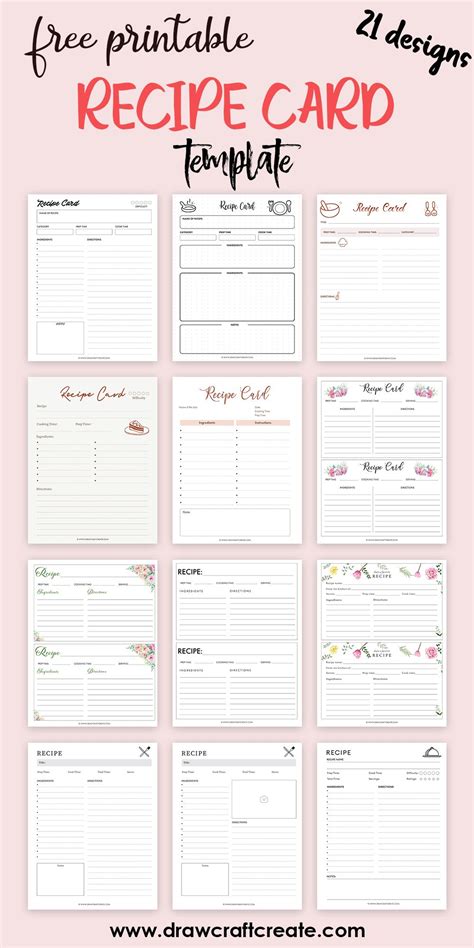 Recipe Templates Free
