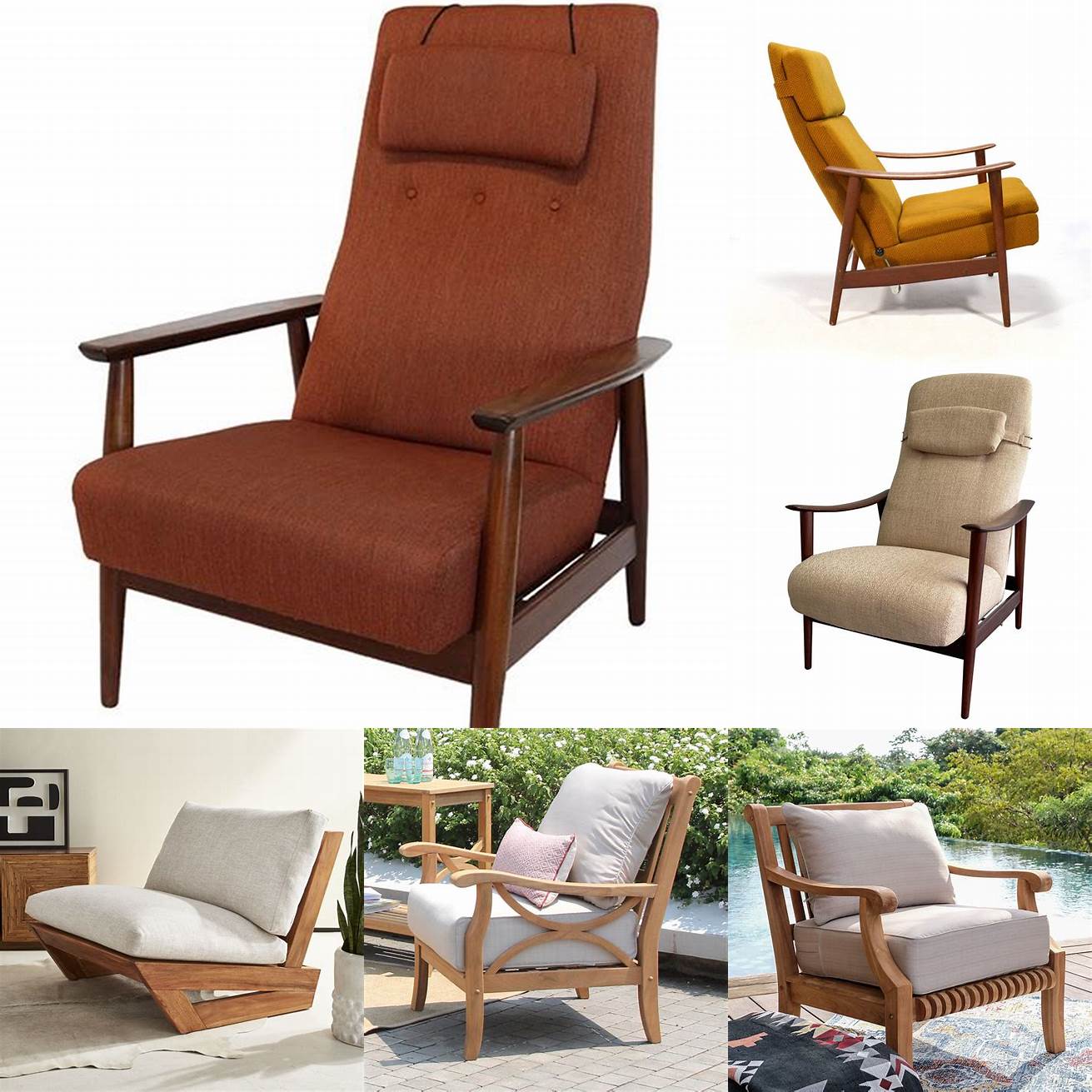 Reclining Teak Lounge Chairs