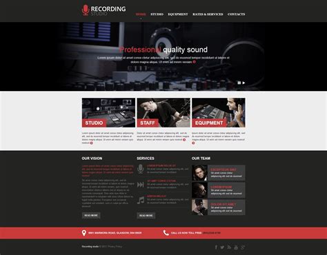 Recording Studio Website Templates