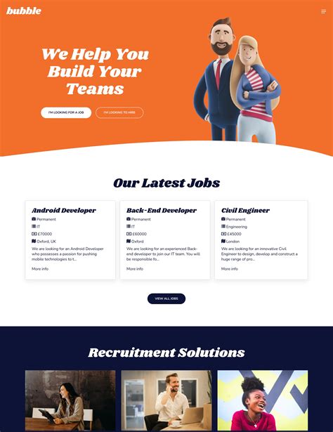 Recruitment Website Design Template