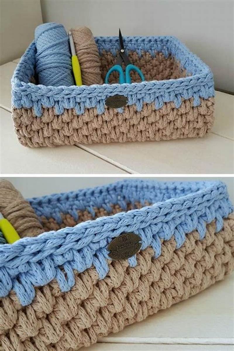 Rectangular Crochet Basket Pattern Free