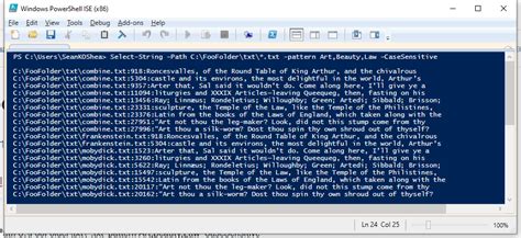 Recursive file search using PowerShell