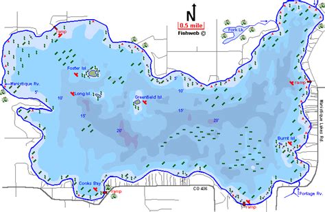 Red Lake Fishing Map