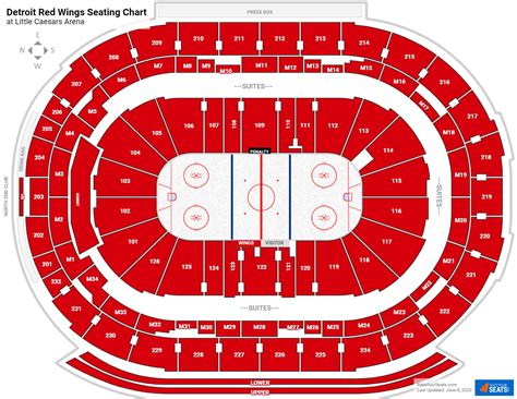 Red Wings Seating Chart With Seat Numbers