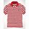 Red and White Striped Polo Shirt