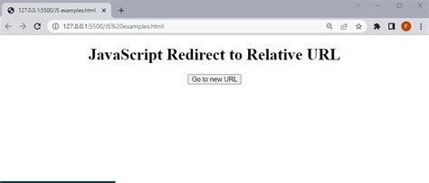 Redirecting to a relative URL in JavaScript