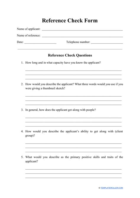 Reference Questions Template