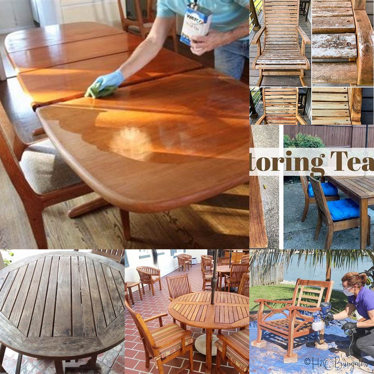 Refinishing teak furniture