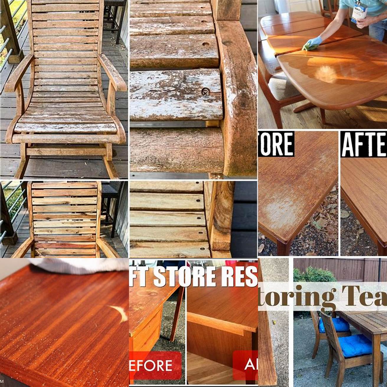 Refinishing the Teak Furniture