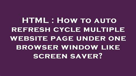 Refresh a page using JavaScript or HTML duplicate