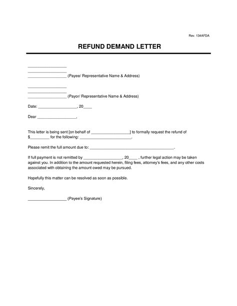 Refund Template Letter
