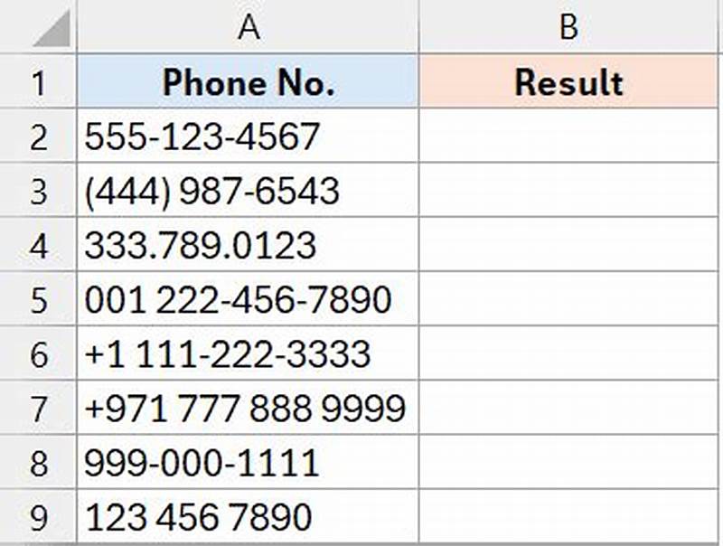 Regex Pattern For Phone Number