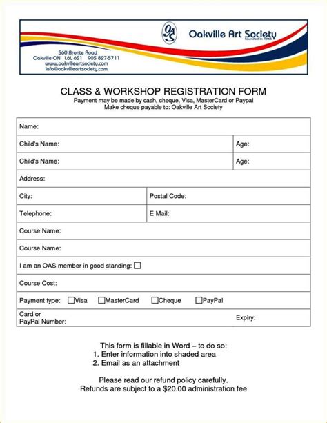 Registration Forms Template