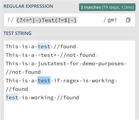 Regular expression for exact match of a string