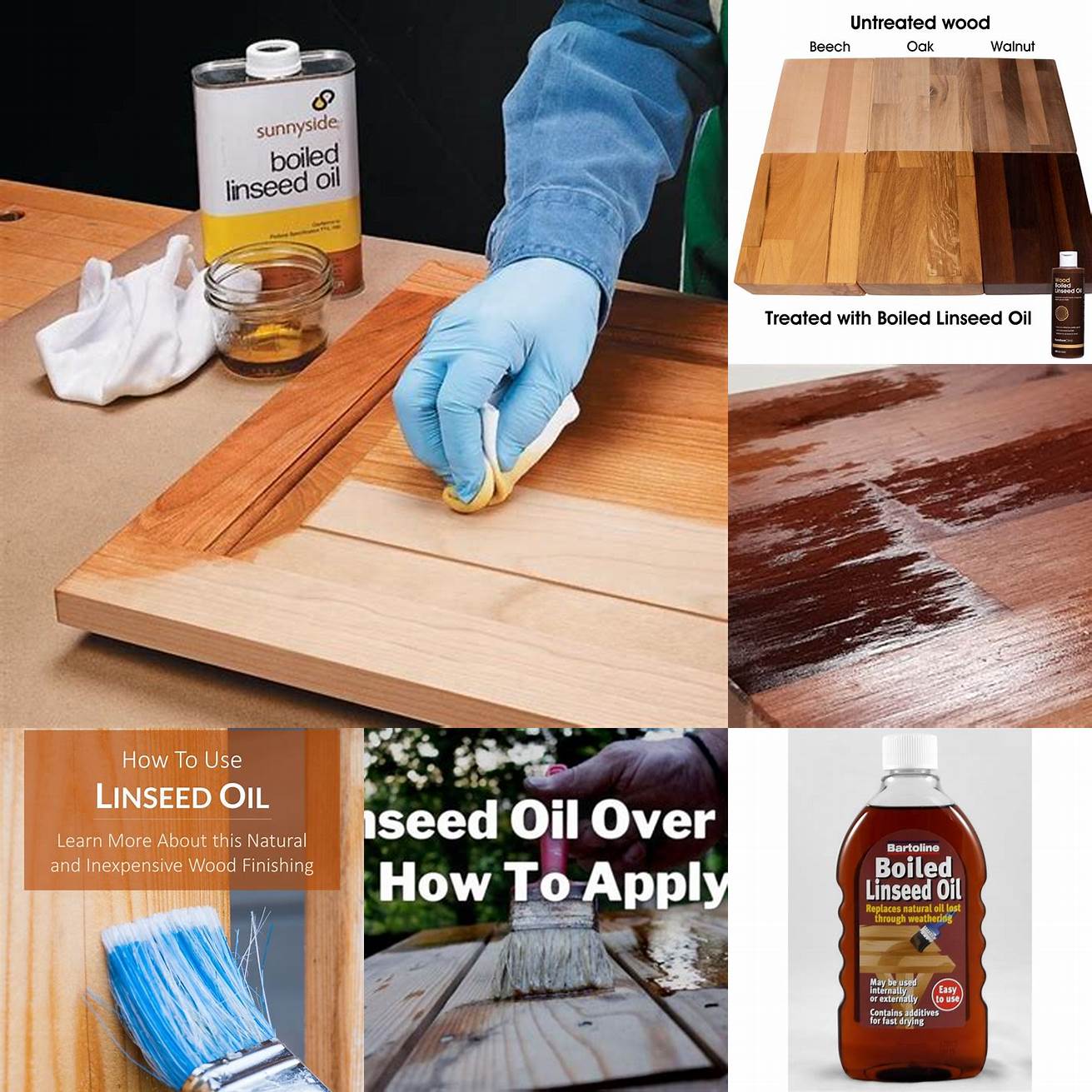 Regularly applying boiled linseed oil