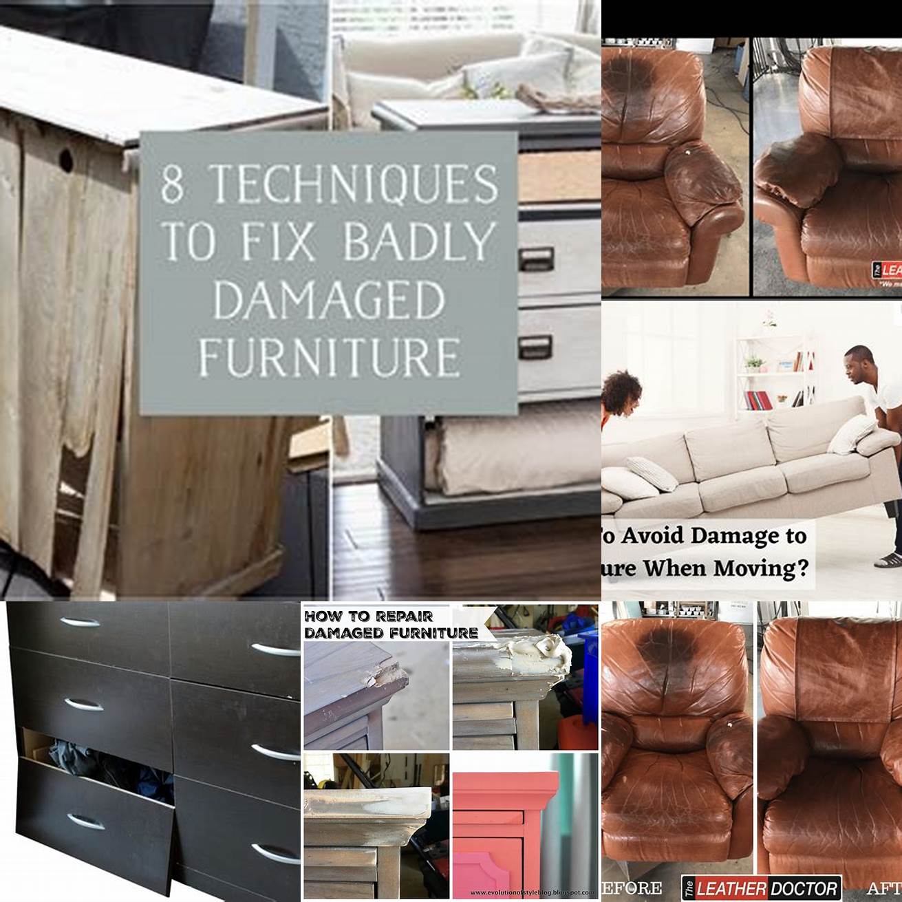 Regularly inspect your furniture for damage