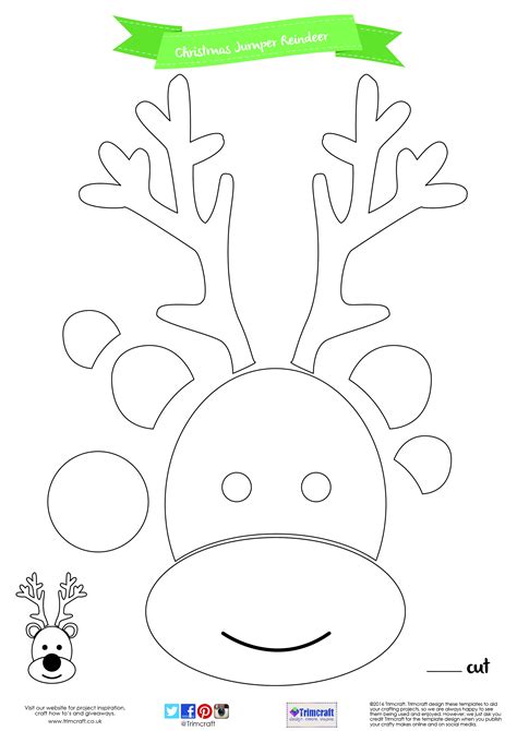Reindeer Cut Out Template