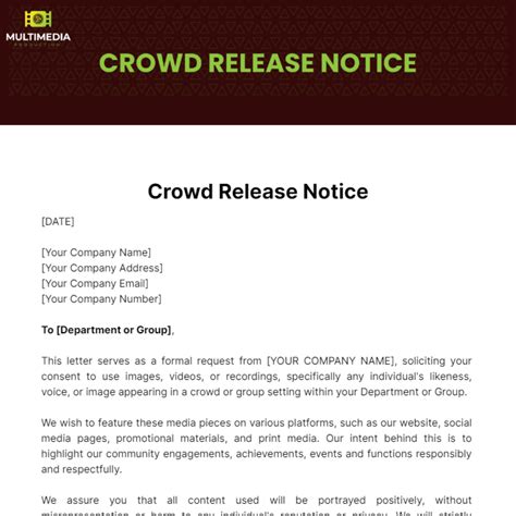 Release Notice Template