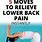 Relieve Lower Back Pain