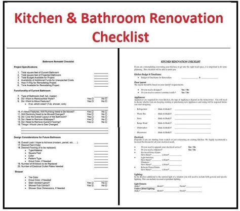Remodeling Checklist Template