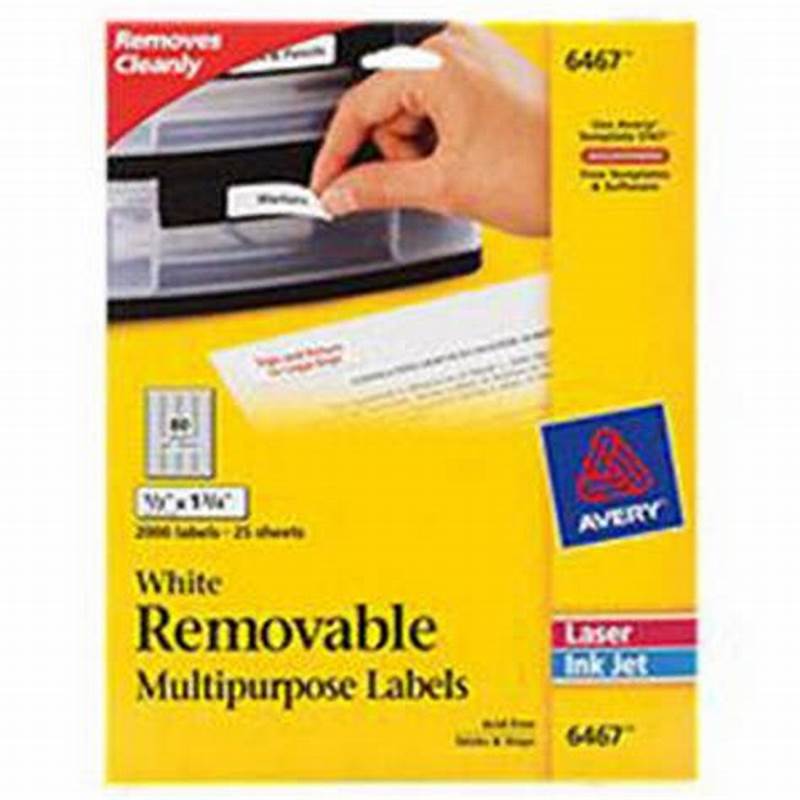 Removable Printable Labels