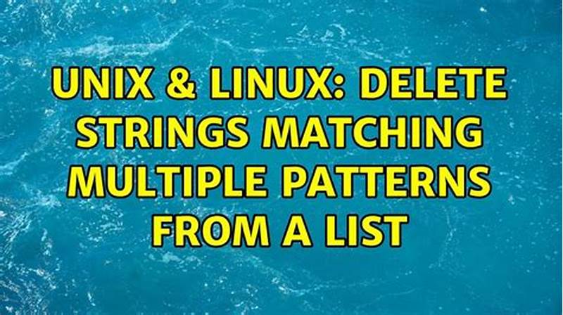 Remove All Files Matching Pattern Linux