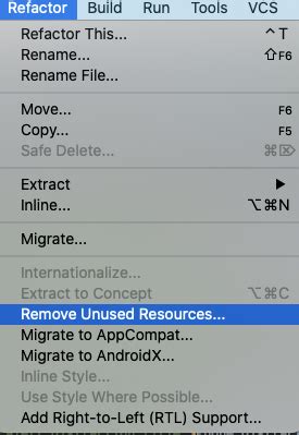 Remove all unused resources from an android project