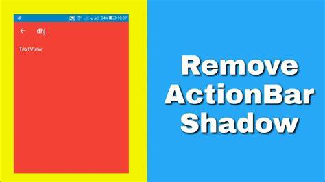 Remove shadow below actionbar