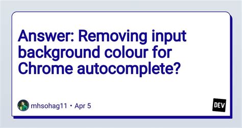 Removing input background colour for Chrome autocomplete