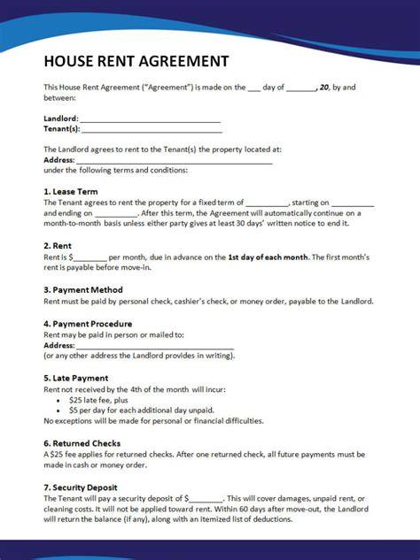 Rent Agreement Template Word
