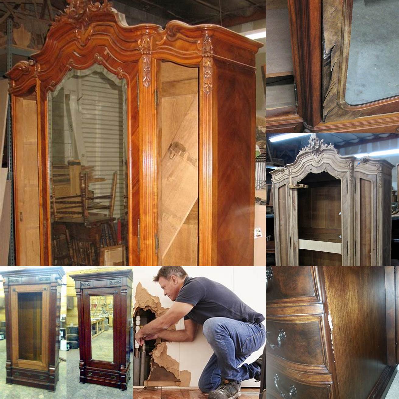 Repair any damage Repair any damage to your armoire as soon as possible