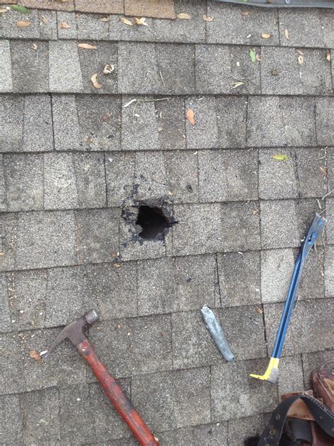 Repairing a hole in the roof