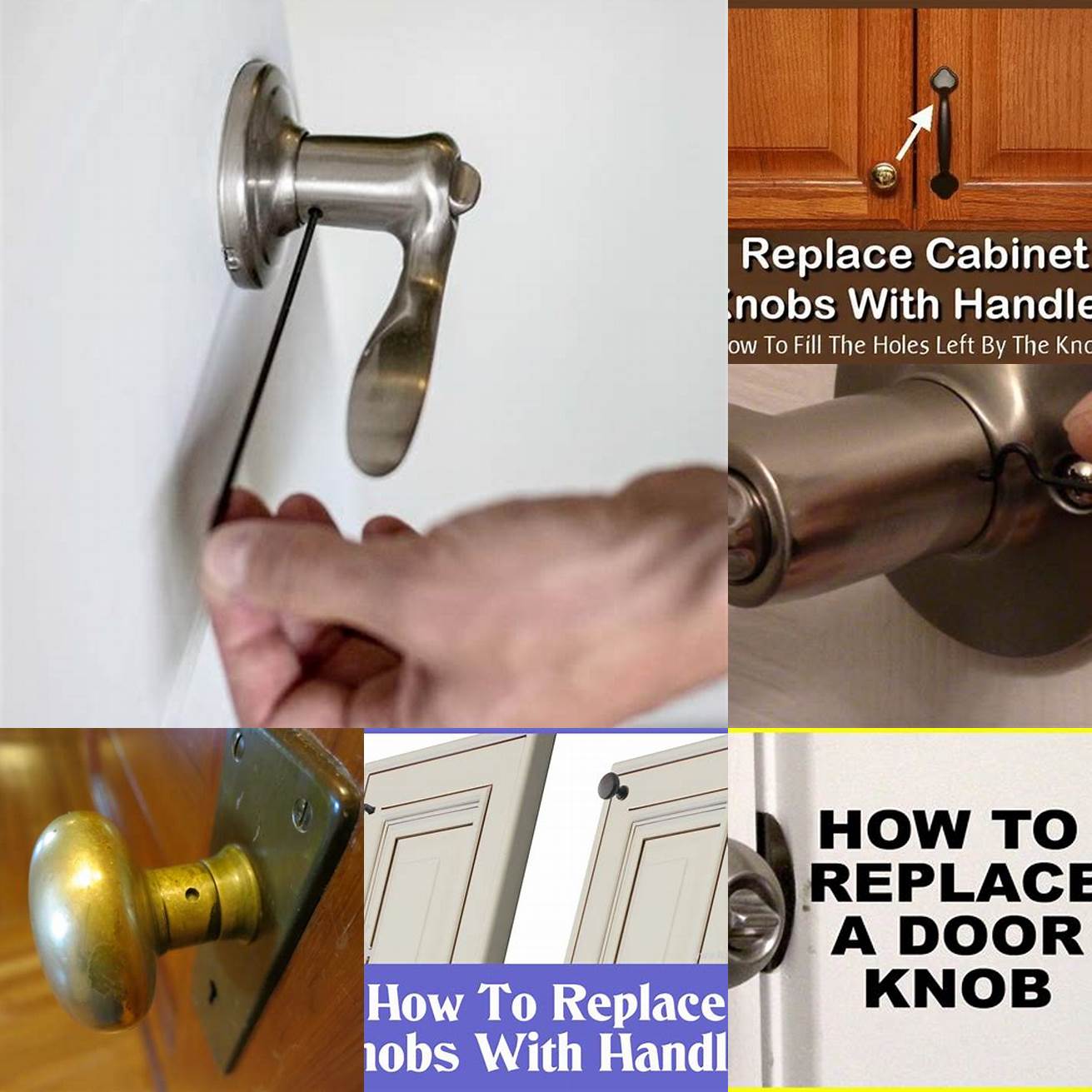 Replace the handles knobs or other accessories that are worn out or outdated