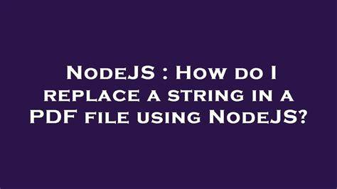 Replace a string in a file with nodejs