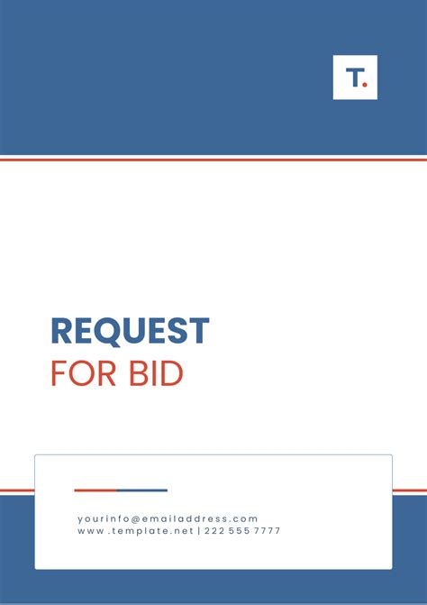 Request For Bid Template Free