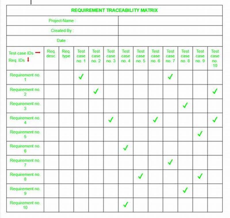 Requirements Traceability Matrix Example Template